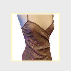 🚨sparkly spaghetti strap wrap dress🚨